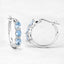 Pendientes de plata esterlina de 1.75 quilates de aguamarina genuina y diamante