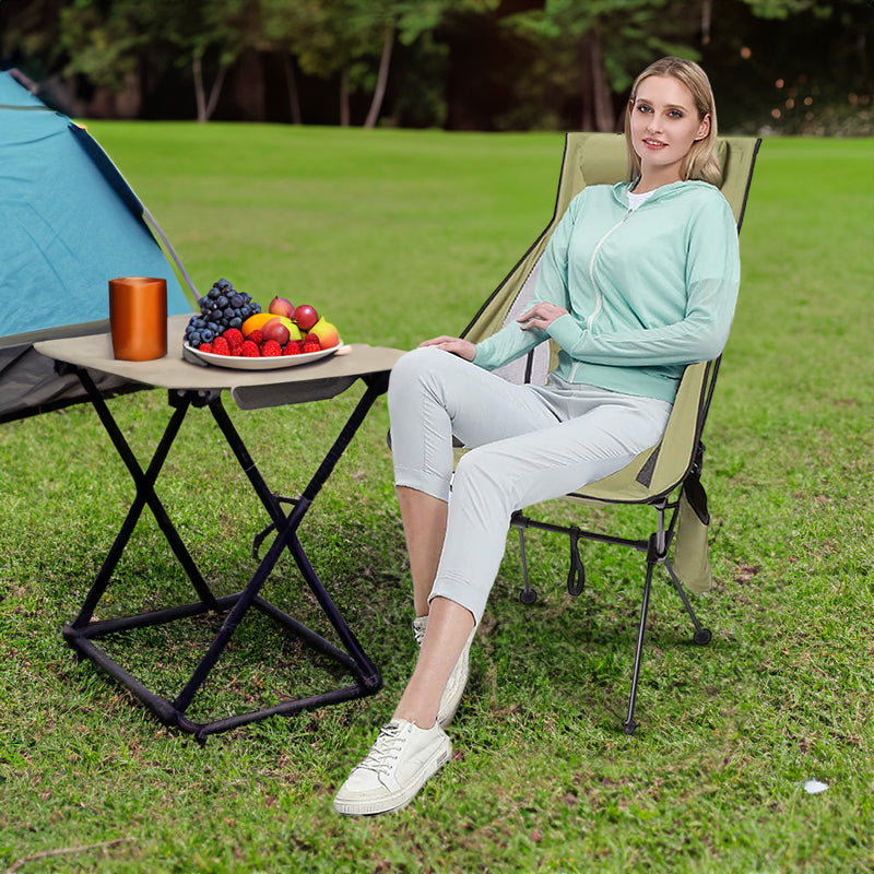 Lightweight Folding Camping Chair with Headrest