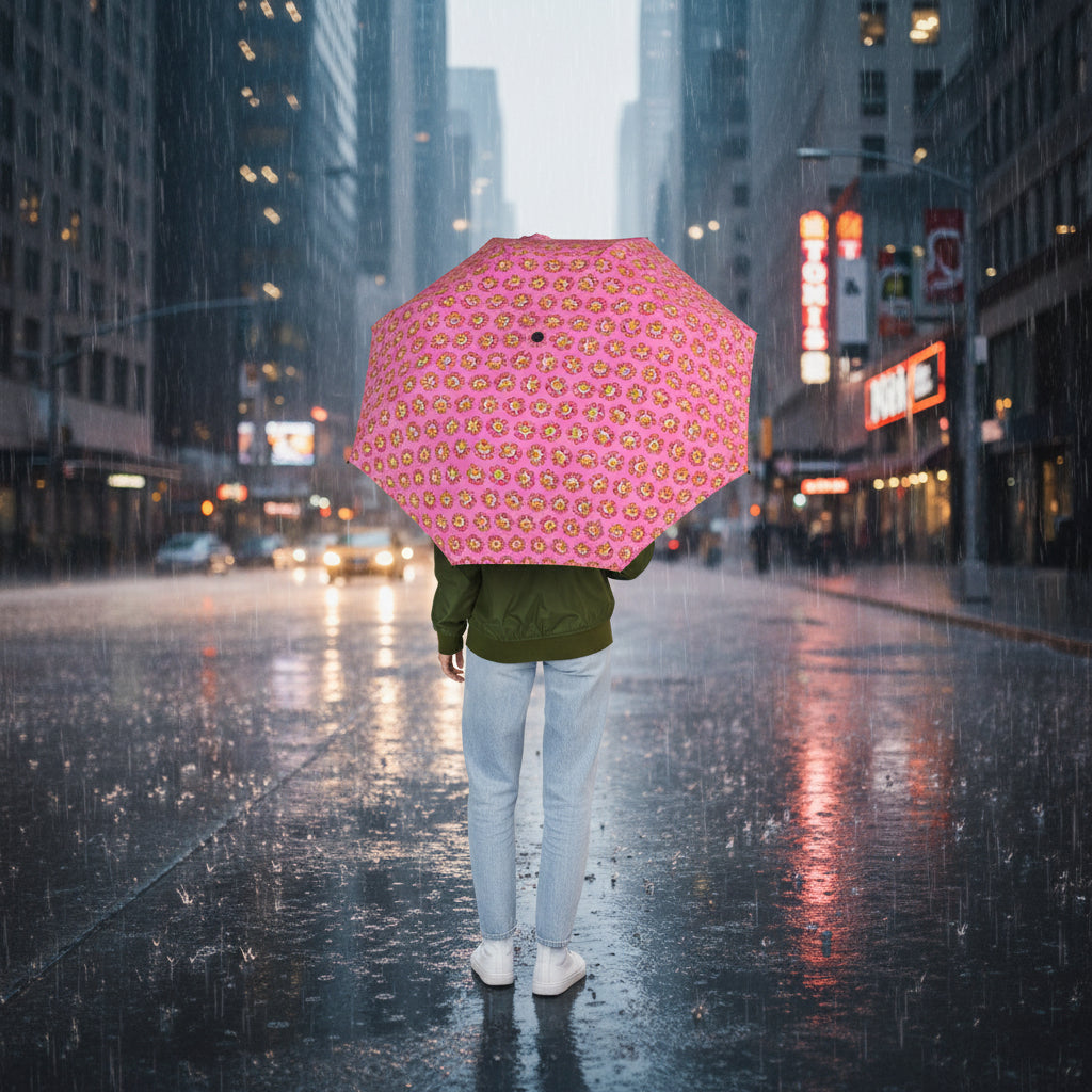Parapluie Compact Énergie Féline Flower Power