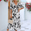 Chic Black and White Balloon Sleeve Dress for Effortless Summer Elegance - Korvel
