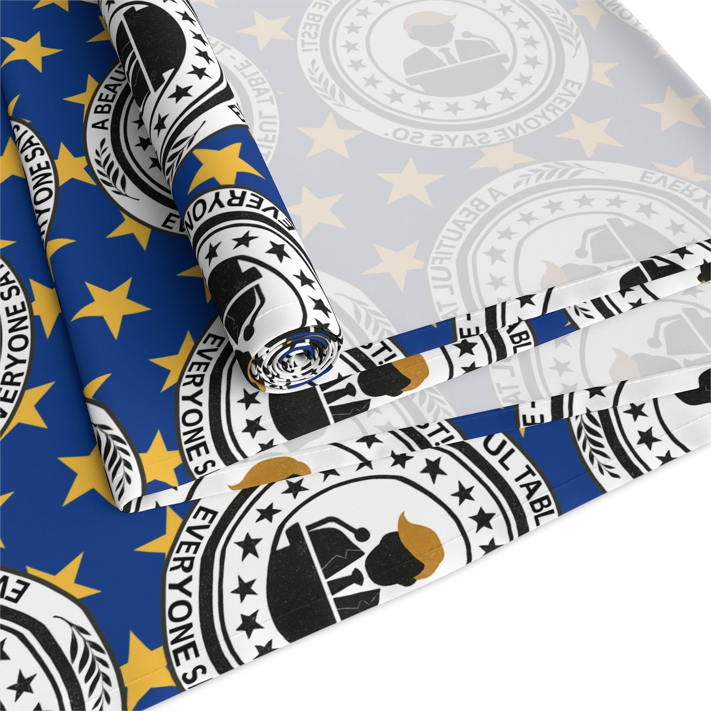 Elegant Faux Seal Pattern Table Runner