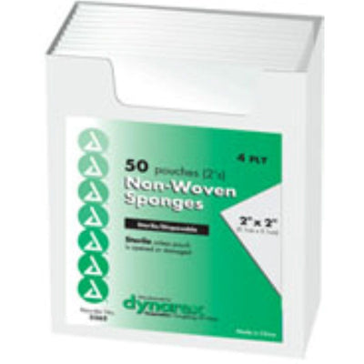 Dynarex Non-Woven Sterile Gauze Sponges - 2" x 2" - 4 Ply