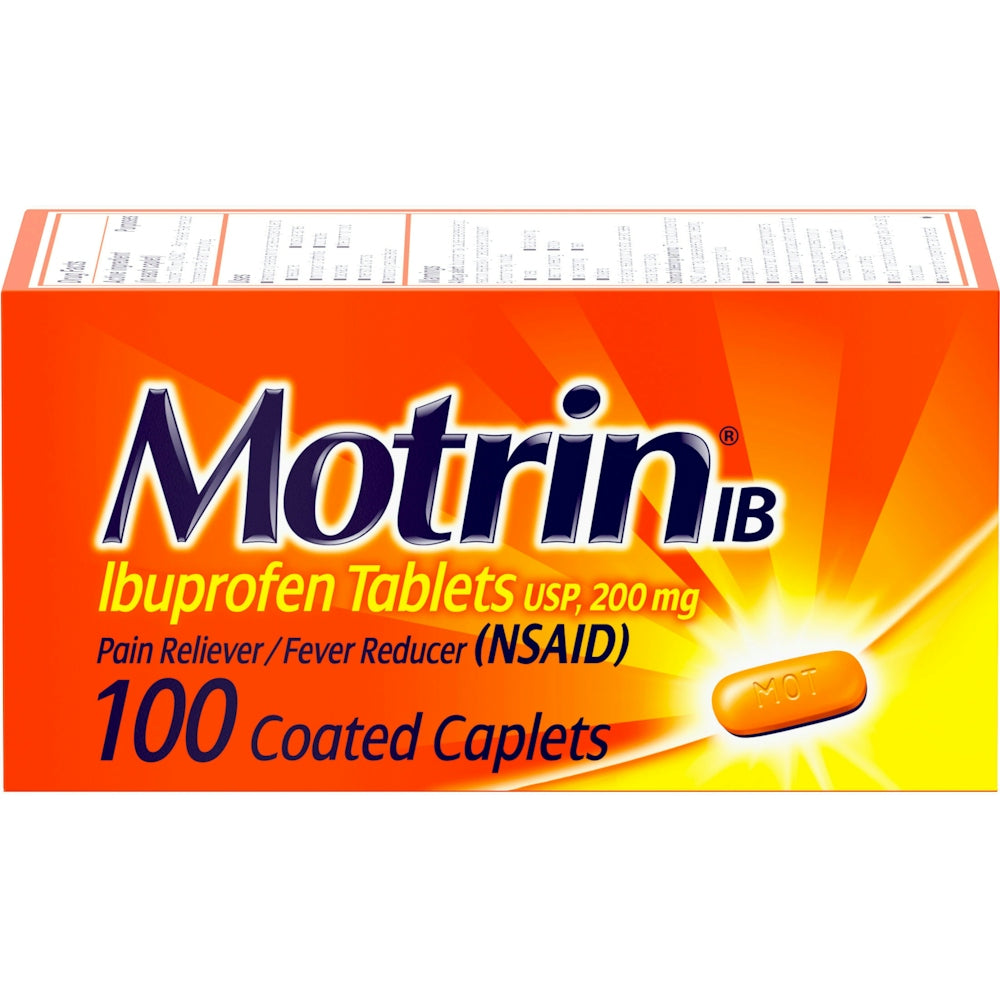 Motrin IB 200mg Caplets - 100 Count