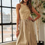 Vestido sin mangas con cordón y lavado para mujeres
