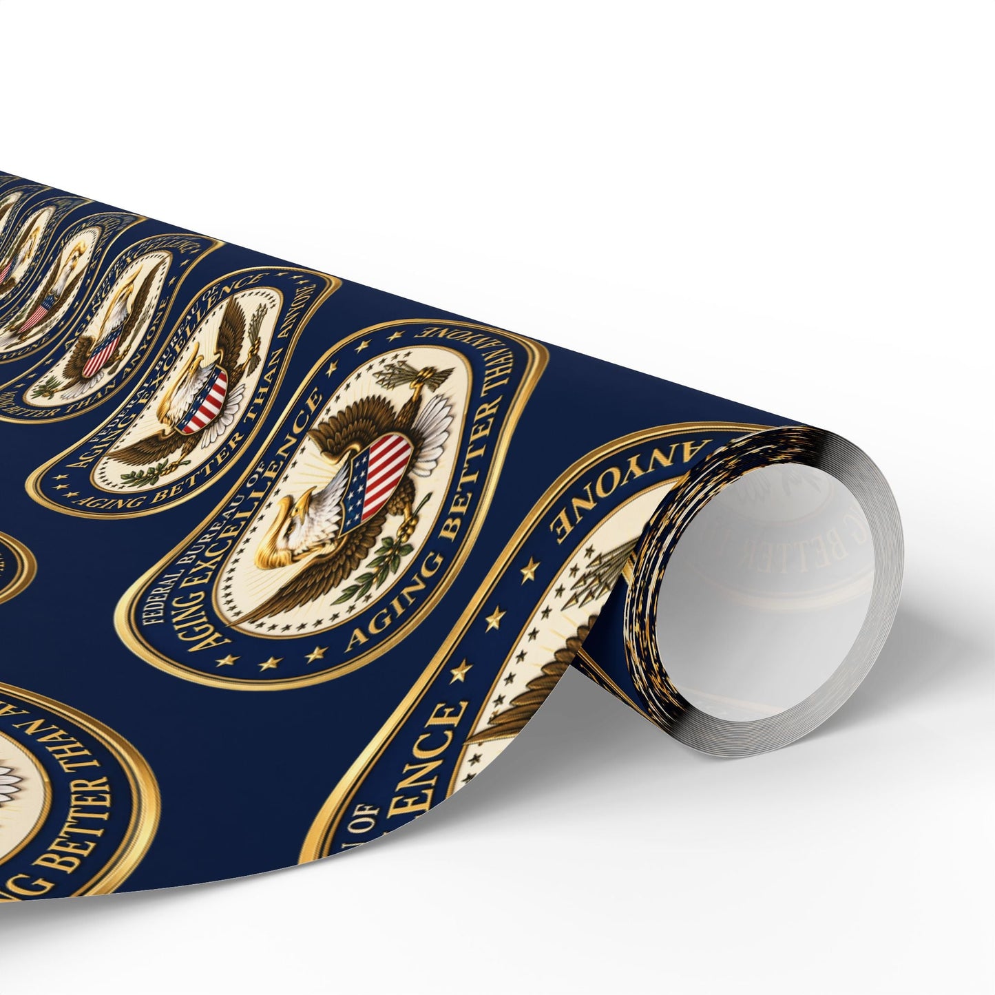 Papier d'emballage d'anniversaire Faux Sceau Excellence du Vieillissement