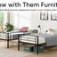 Premium Bunk Bed with Dual Ladders and Guardrail - Black