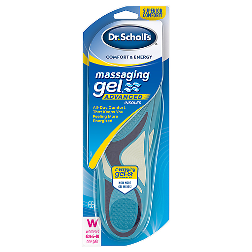 Plantillas de Gel Masajeador Comfort y Energía de Dr. Scholl para Mujeres, Talla 6-10