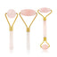Natural Rose Quartz Facial Massage Crystal Stone Body Jade Massager Derma Roller Skincare Ice Roller Wrinkle Removal Beauty Tool - Korvel