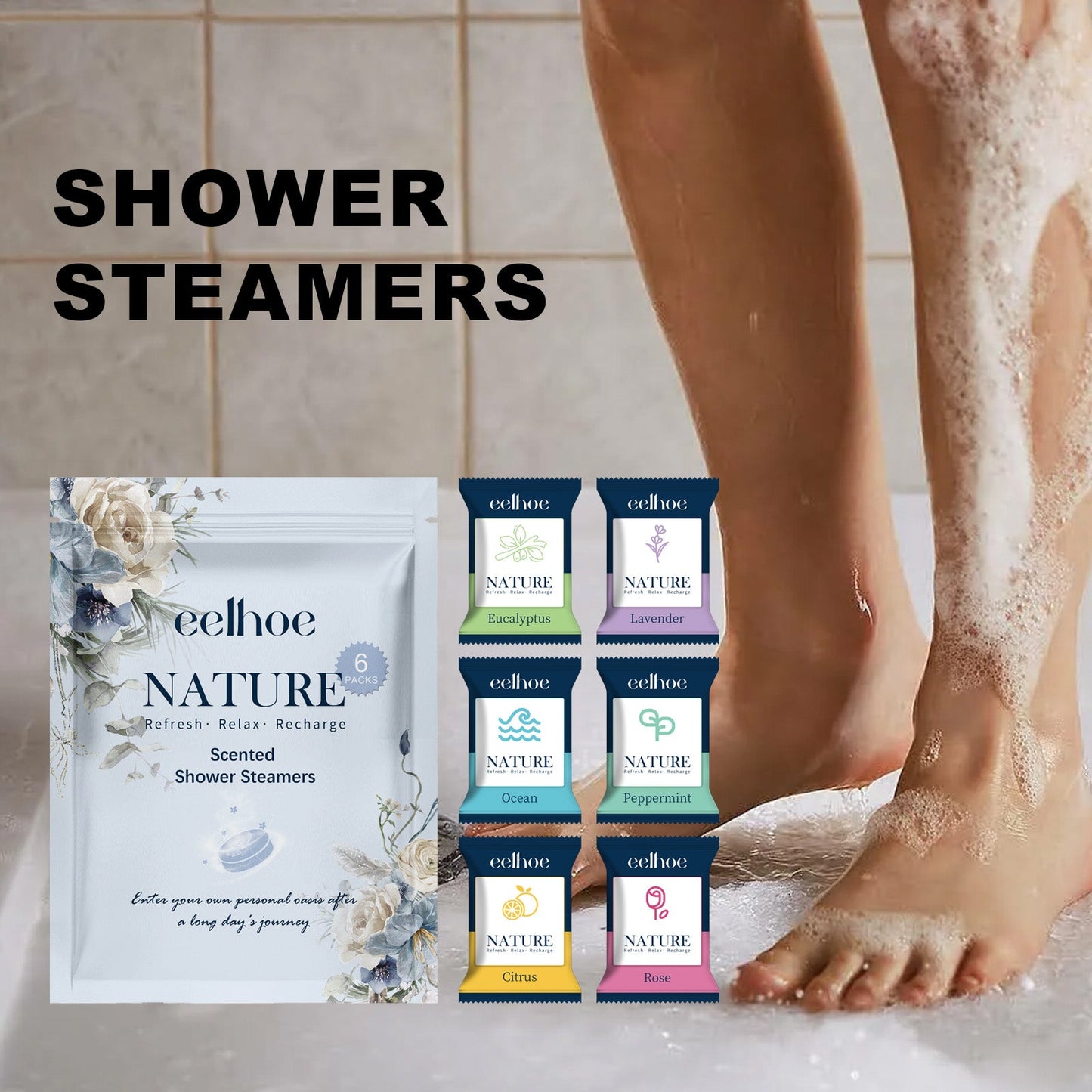 Shower Tablet, Deep Cleansing And Moisturizing Skin Refreshing And Moisturizing Fragrance Fragrance Bath Cleansing Tablet - Korvel