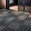 44 pieces of 12x12 square waterproof outdoor terrace tiles - interlocked, all-weather, anti slip, easy to assemble - Korvel
