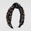 Exaggerated Fashion Hair Bands Female Corduroy Temperament Sweet Hair Ornaments Wide Side Knotted With Diamonds Headband - Korvel