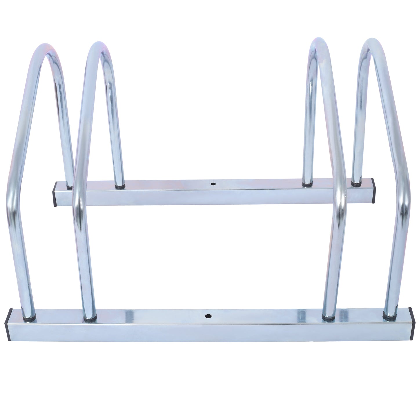 2 bicycle ground bike parking racks 22-28 inch wheel supports, maximum tire width 2.15 inches, galvanized - Korvel