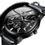 New Men's Watch Student Men's Night Light Waterproof Sports Leather Strap Black Quartz Watch - Korvel