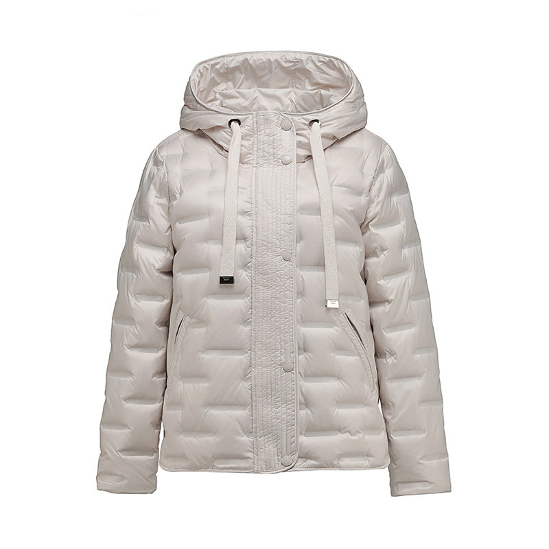 Veste en duvet blanc épais de luxe légère