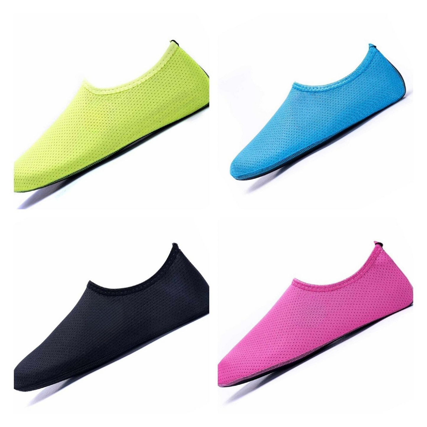 Summer Outdoor Water Sports Shoes for Men Women Kids Barefoot Beach Swim Surf Dive Quick-Dry Aqua Yoga Socks Slip on-Green-M - Korvel
