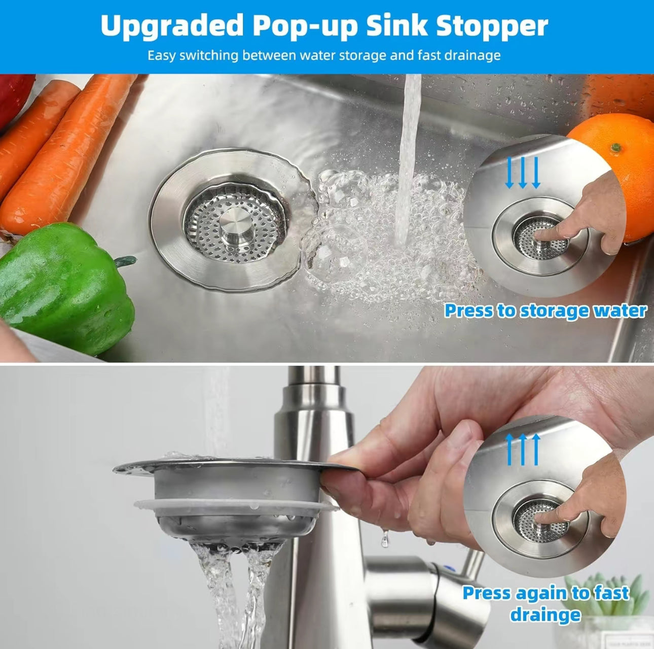DrainGuard Pro 3-in-1 Stopper - Korvel