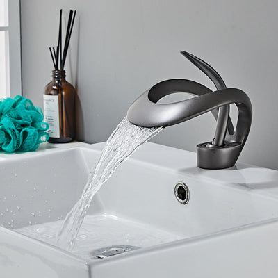 Elegant Waterfall Bathroom Sink Faucet