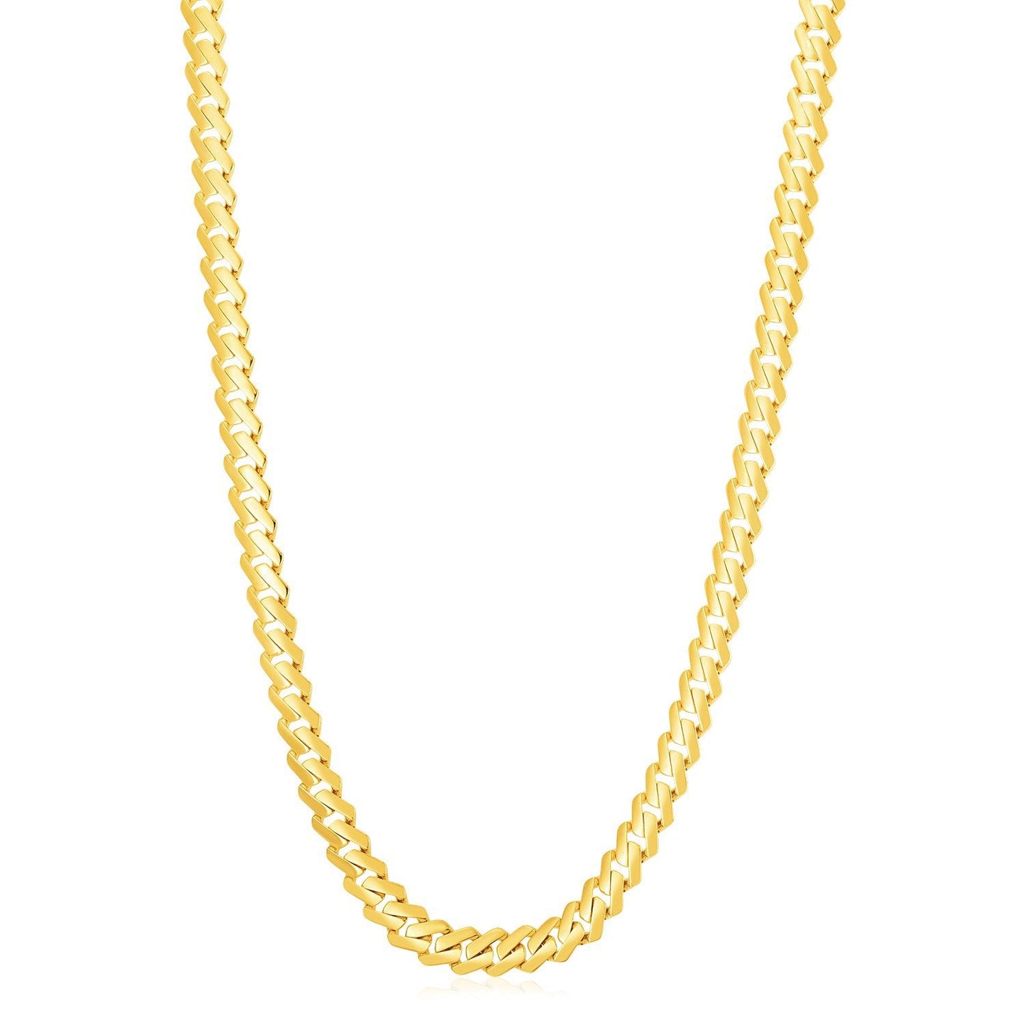 Chaîne moderne à bord léger en or jaune 14 carats poli (8,0 mm)