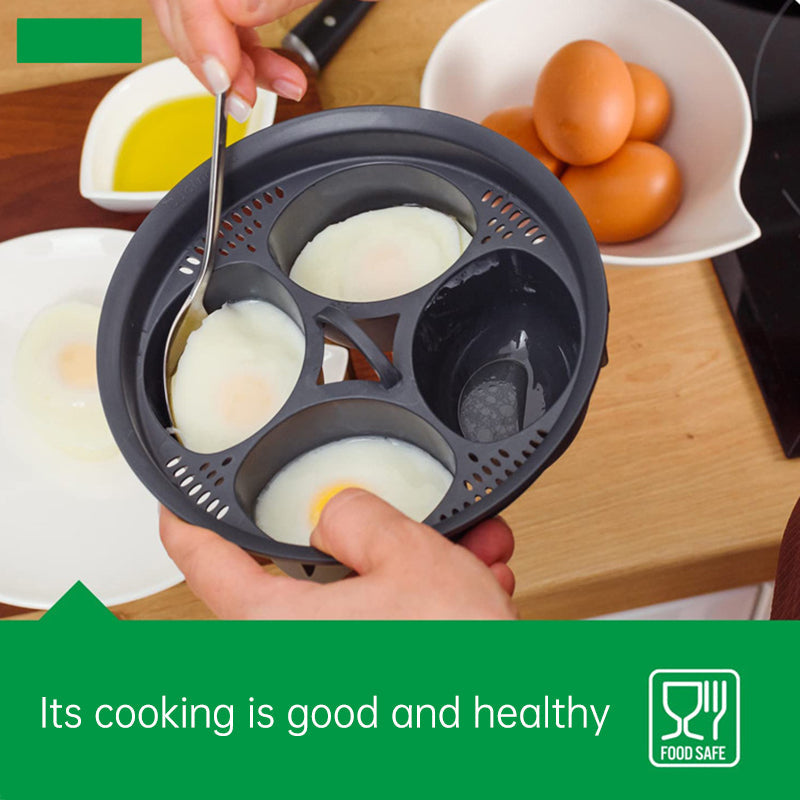 Premium Kitchen Egg Steamer with 4-Hole Holder