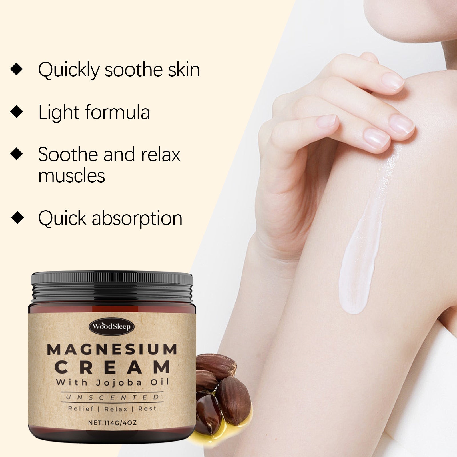 Sleep Magnesium Cream Gently Nourishes Body Skin Care Sleep Body Care Sleep Magnesium Cream - Korvel