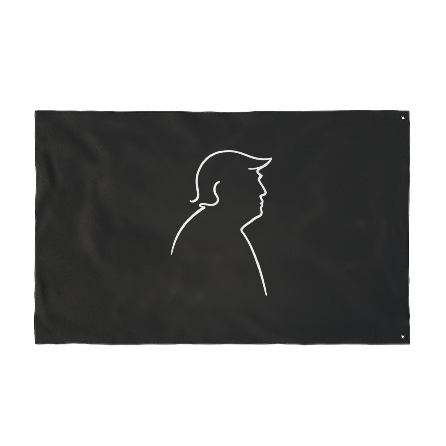 Minimalist Line Portrait Flag – Modern Political Design