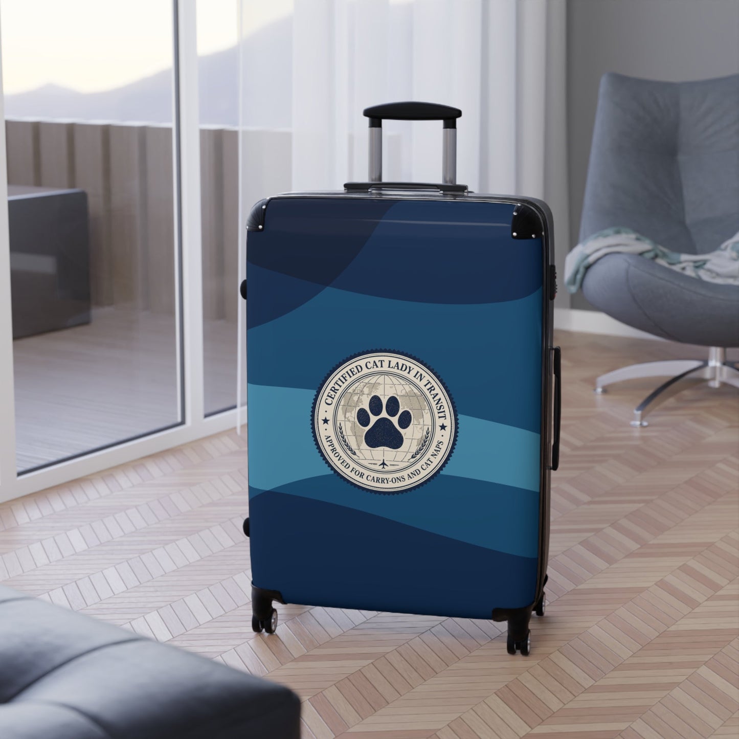Valise rigide Certifiée Amoureuse des Chats en Transit