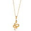 Spirit Snake Pendant Retro Style Personalized Necklace Women's Stainless Steel Gold Plated - Korvel