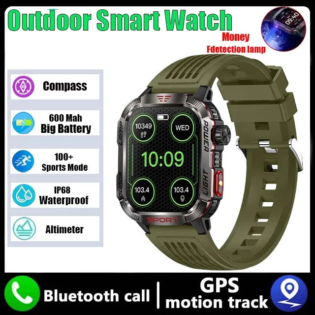 GZYR 2.01" Screen Smart Watch Men Bluetooth Call 600 mAh Sports Waterproof Heart rate Blood Oxygen SmartWatch For Huawei Xiaomi - Korvel