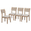 TREXM Classic and Traditional Style 6 - Piece Dining Set, Includes Dining Table, 4 Upholstered Chairs & Bench (Natural Wood Wash） - Korvel