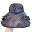 Solar powered fan large brim hat men's outdoor sunshade hat mountain climbing fisherman hat - Korvel