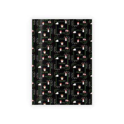 Rouleau de papier cadeau de Noël avec des jeux de mots sur les chats pour les célébrations des fêtes
