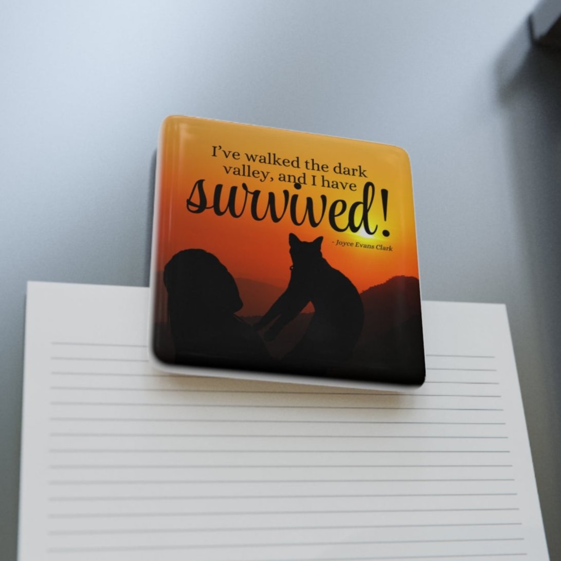 Cat Lady Strong Square Magnet