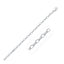 14k White Gold Oval Rolo Bracelet - 3.2mm