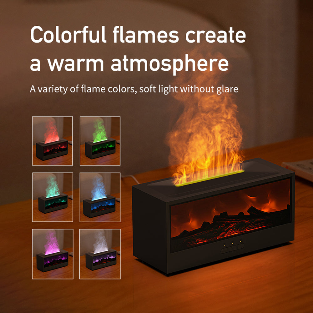 3D simulation fireplace flame aromatherapy machine big spray home desktop simulation charcoal fireplace humidifier - Korvel