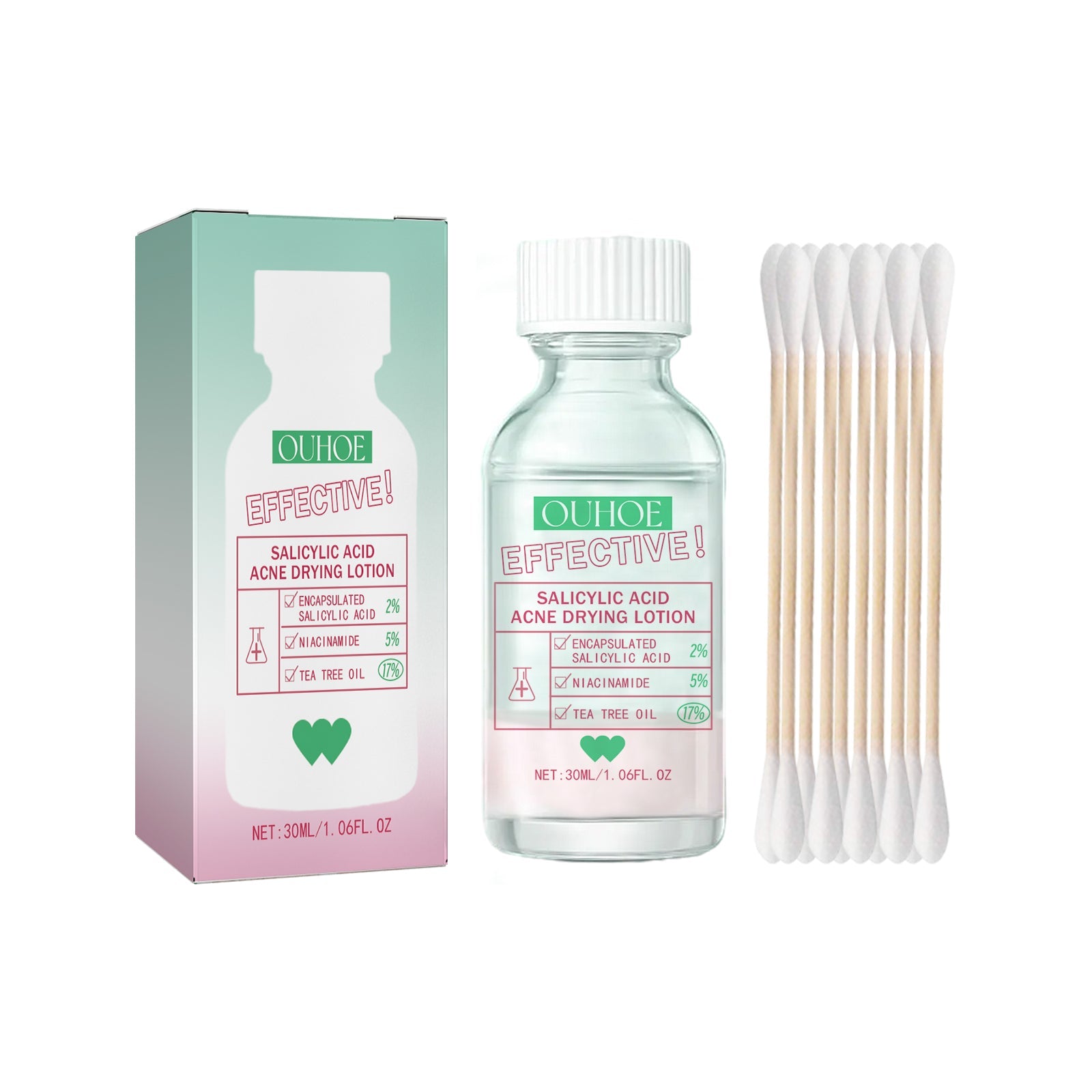 Salicylic Acid Acne Drying Lotion, Gentle Repair Acne-Skin Skin Moisturizing Lotion - Korvel