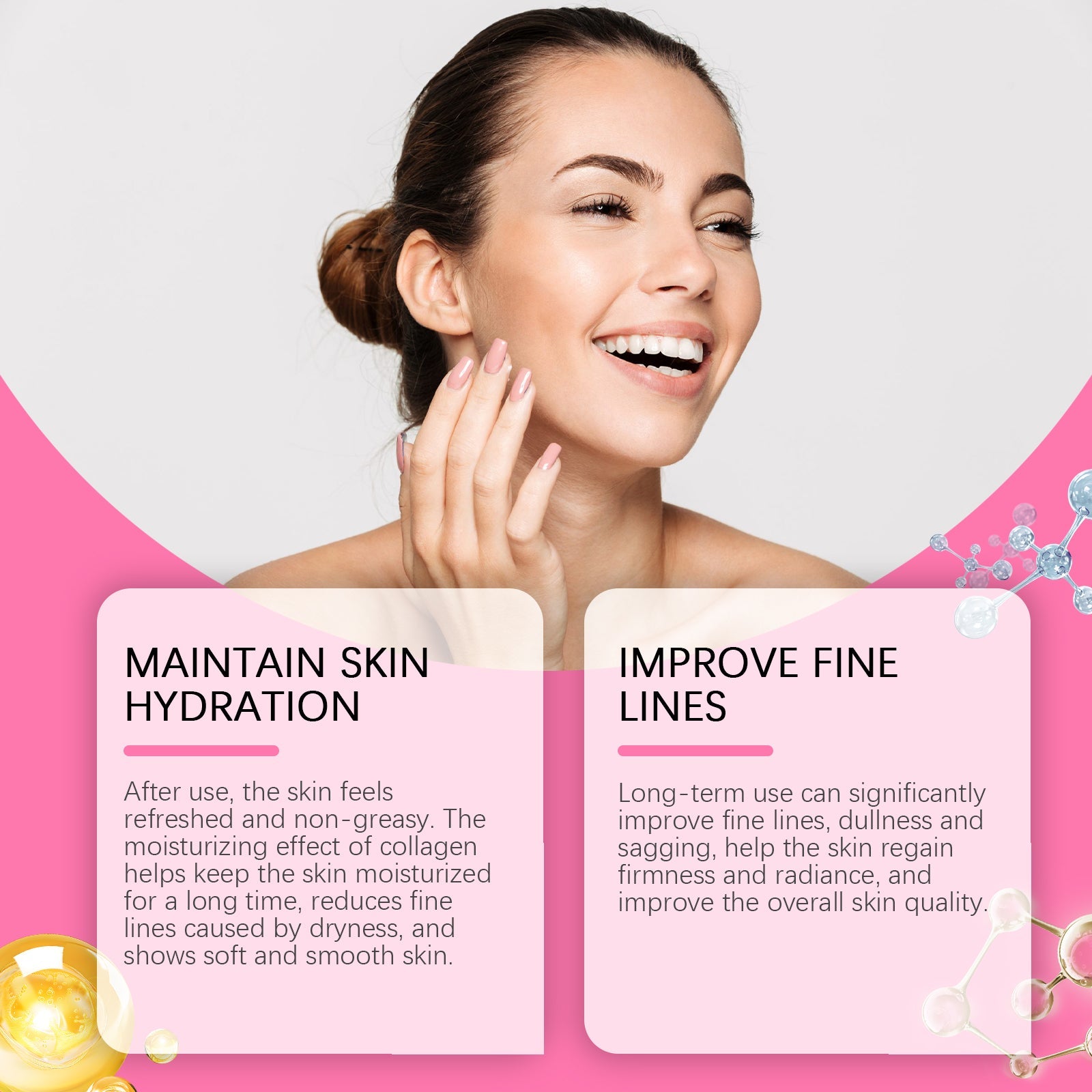 Collagen Cream Hydrating Facial Treatment Reduces Fine Lines, Brightens Skin Tone And Moisturizes Skin - Korvel