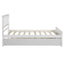 Twin size Platform Bed with Trundle White - Korvel