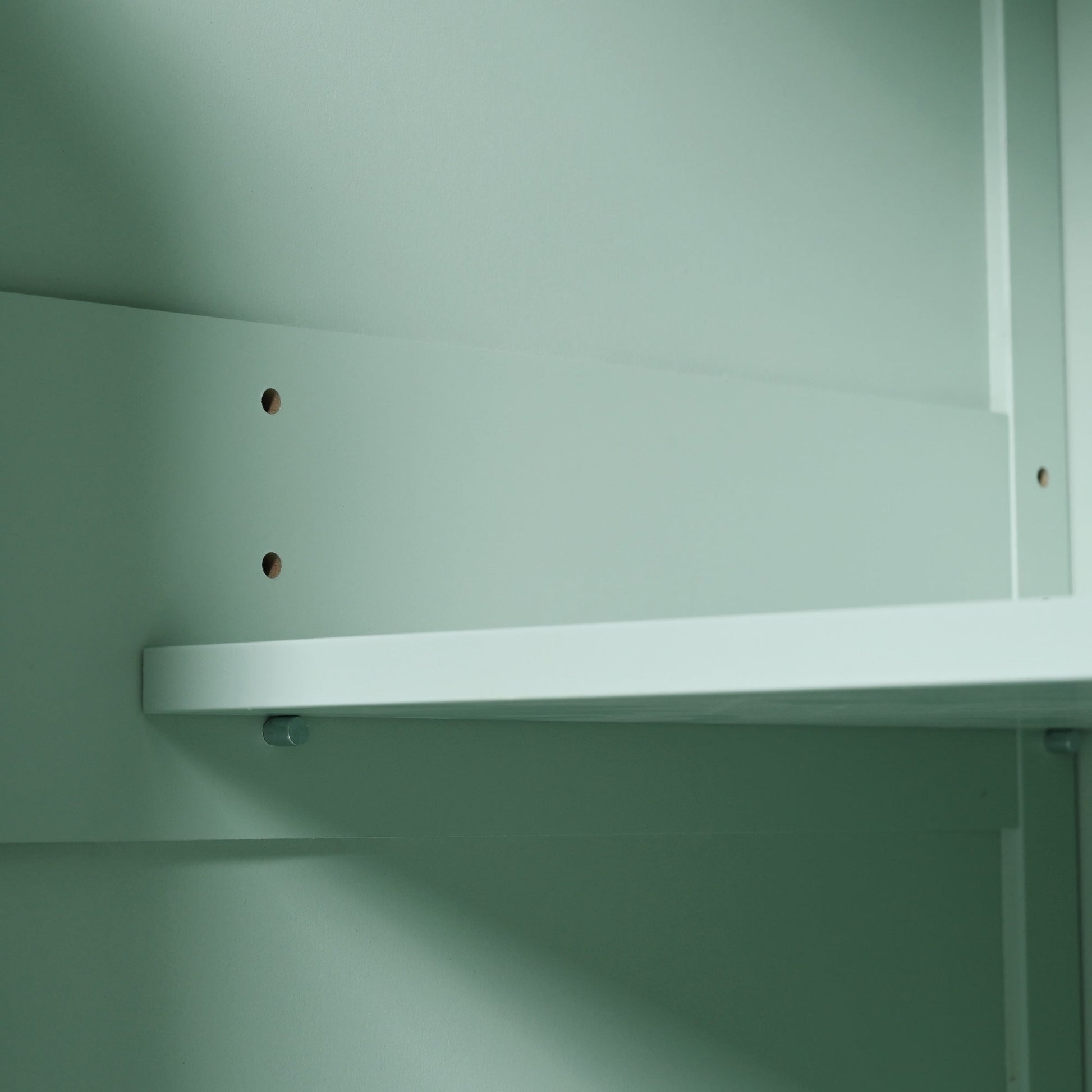 Kitchen trolley, cabinet door internal storage rack with storage cabinet and 3 dining room drawers, mint green - Korvel