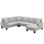 [VIDEO provided] [New] 108*85.5" Modern U Shape Sectional Sofa 7 Seat Fabric Sectional Sofa Set - Korvel