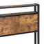 Queen Size Metal Platform Bed Frame with Wooden Headboard and Footboard with USB LINER - Korvel