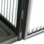 27.56"Glass Doors Modern Two-door Wall Cabinet with Featuring Three-tier Black - Korvel