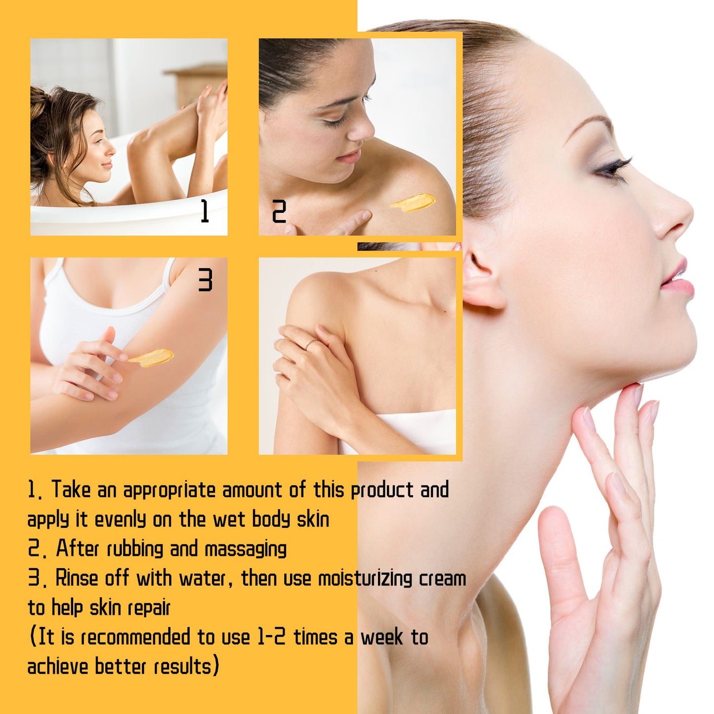 Turmeric Body Scrub Cleanses Skin Exfoliating Melanin Whitening Moisturizing Skin Scrub - Korvel
