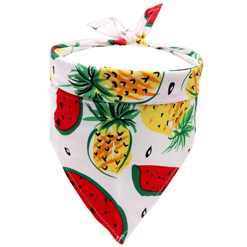 Bandana pour chien en coton premium style fruit