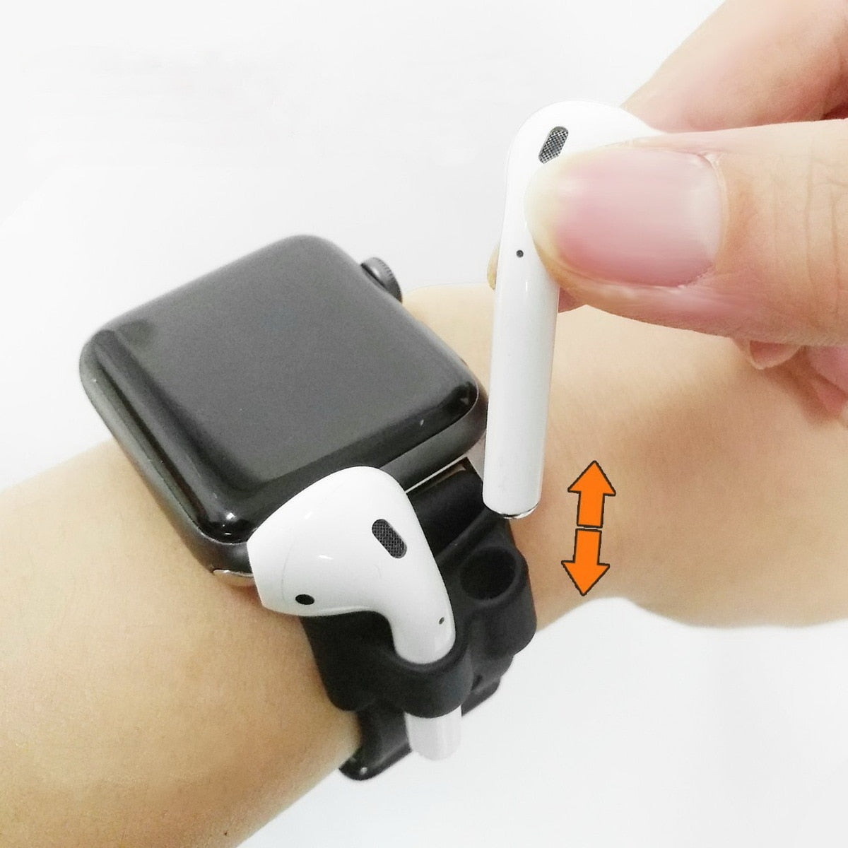 Portable Anti Lost Silicone Holder For AirPods Sports Wireless Earphone Fixed Case For Apple Air Pods Watch Band Holder - Korvel