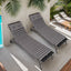 2PCS Set Outdoor Lounge Chair Cushion Replacement Patio Funiture Seat Cushion Chaise Lounge Cushion-GREY - Korvel