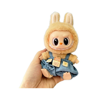 [Clothes Only] 1st/2nd generation Labubu clothes pendant Labubu sitting party baby clothes teddy bear suspenders cute pants - Korvel