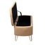 Banco Ottoman de Almacenamiento Camel con Patas Doradas