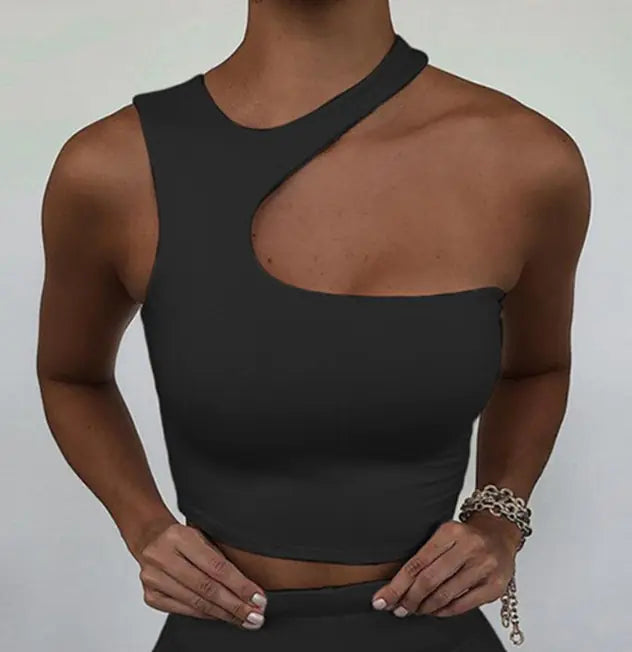 Halter Tight-Fitting Sleeveless Top