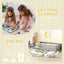 Twin Size Bed Floor Bed with Safety Guardrails and Door for Kids, Gray - Korvel