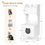White wooden hidden cat trash can with rack and trash can shell, indoor cat house pet box, storage cabinet - Korvel
